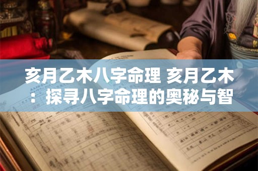 亥月乙木八字命理 亥月乙木:探寻八字命理的奥秘与智慧 亥月乙木八字命理 亥月乙木:探寻八字命理的奥秘与智慧