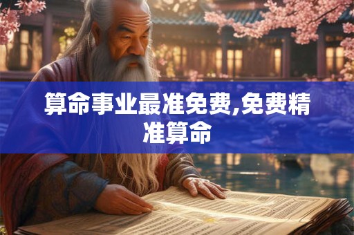 算命事业最准免费,免费精准算命