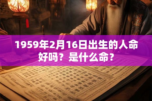 1959年2月16日出生的人命好吗？是什么命？