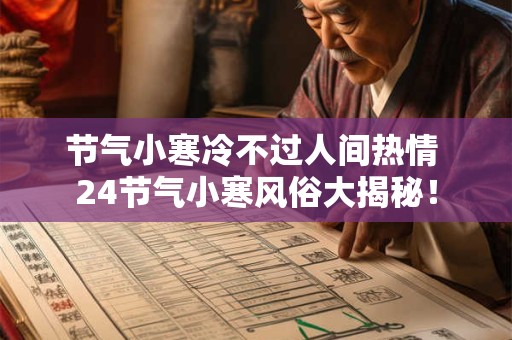 节气小寒冷不过人间热情 24节气小寒风俗大揭秘! 节气小寒冷不过人间热情 24节气小寒风俗大揭秘!