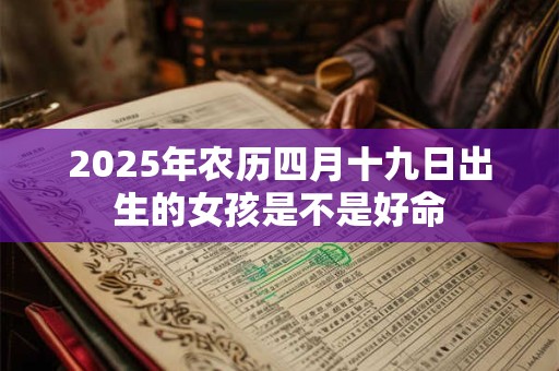 2025年农历四月十九日出生的女孩是不是好命