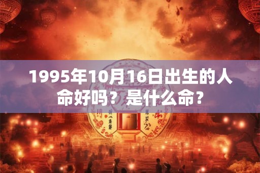 1995年10月16日出生的人命好吗？是什么命？