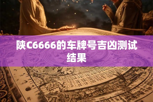 陕C6666的车牌号吉凶测试结果