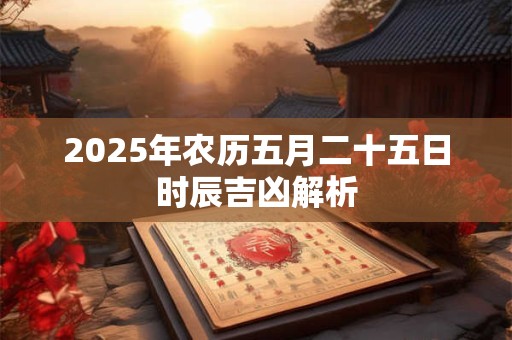 2025年农历五月二十五日时辰吉凶解析
