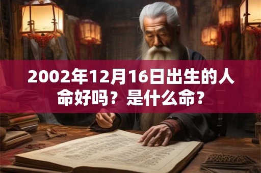 2002年12月16日出生的人命好吗？是什么命？