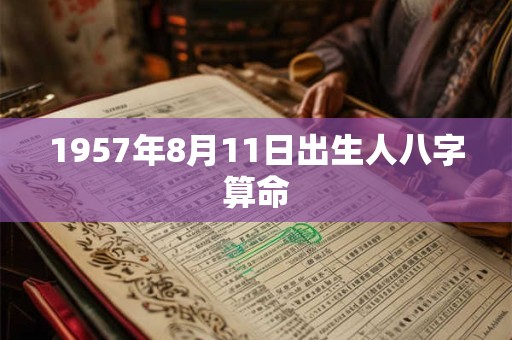 1957年8月11日出生人八字算命