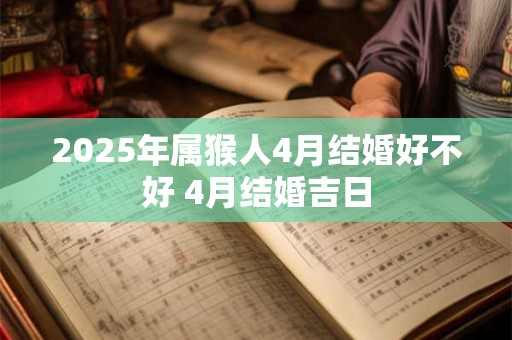 2026年属猴人4月结婚好不好 4月结婚吉日