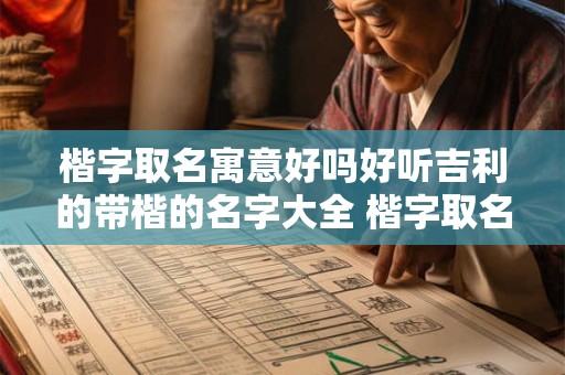 楷字取名寓意好吗好听吉利的带楷的名字大全 楷字取名女孩有寓意