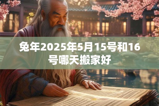 兔年2025年5月15号和16号哪天搬家好