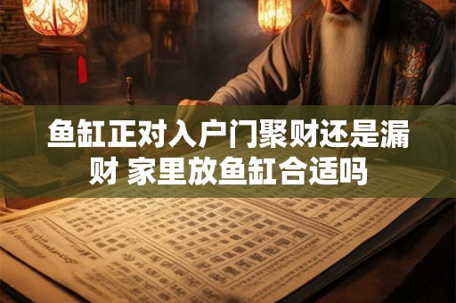鱼缸正对入户门聚财还是漏财 家里放鱼缸合适吗