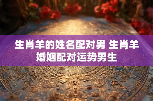 生肖羊的姓名配对男 生肖羊婚姻配对运势男生