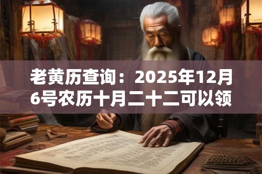 老黄历查询：2025年12月6号农历十月二十二可以领证吗