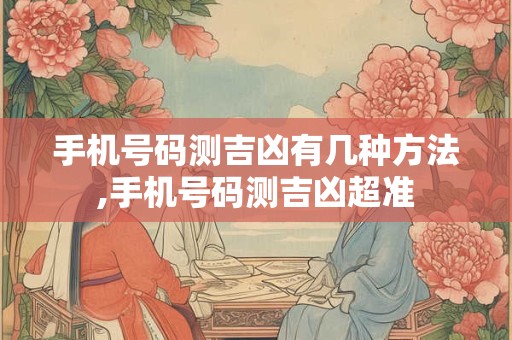 手机号码测吉凶有几种方法,手机号码测吉凶超准