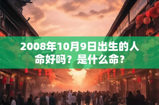 2008年10月9日出生的人命好吗？是什么命？