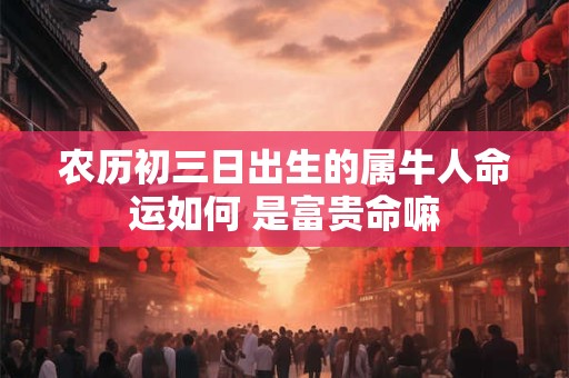 农历初三日出生的属牛人命运如何 是富贵命嘛