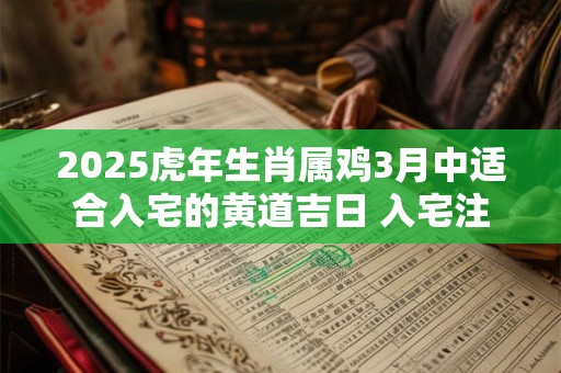 2025虎年生肖属鸡3月中适合入宅的黄道吉日 入宅注意事项