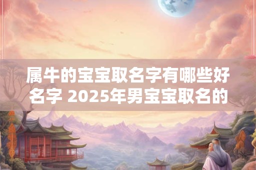 属牛的宝宝取名字有哪些好名字 2025年男宝宝取名的方法