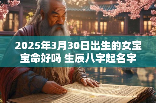 2025年3月30日出生的女宝宝命好吗 生辰八字起名字