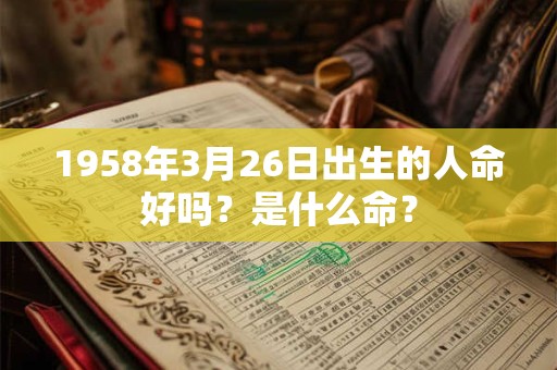1958年3月26日出生的人命好吗？是什么命？