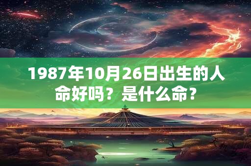 1987年10月26日出生的人命好吗？是什么命？