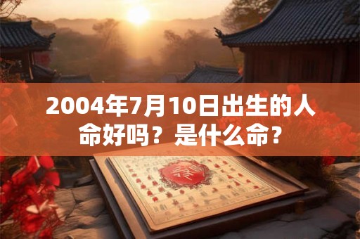 2004年7月10日出生的人命好吗？是什么命？