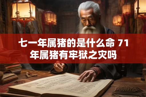 七一年属猪的是什么命 71年属猪有牢狱之灾吗