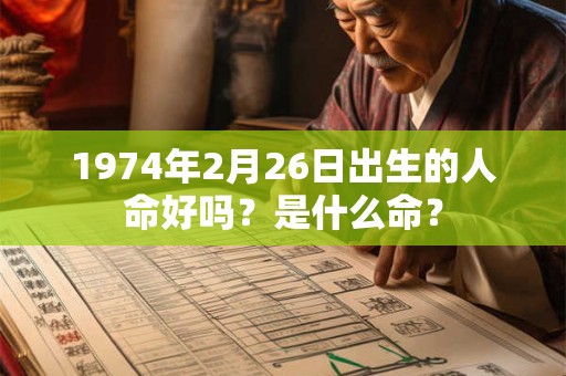 1974年2月26日出生的人命好吗？是什么命？