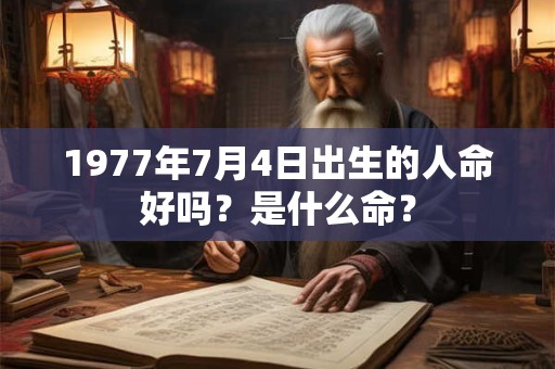 1977年7月4日出生的人命好吗？是什么命？