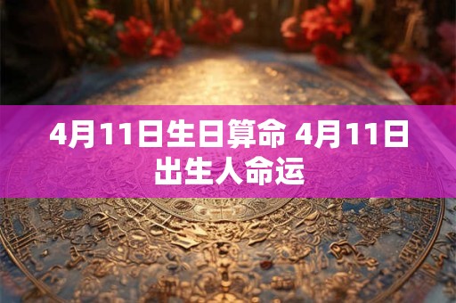 4月11日生日算命 4月11日出生人命运