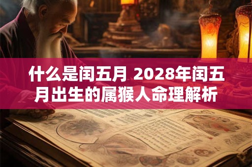 什么是闰五月 2028年闰五月出生的属猴人命理解析
