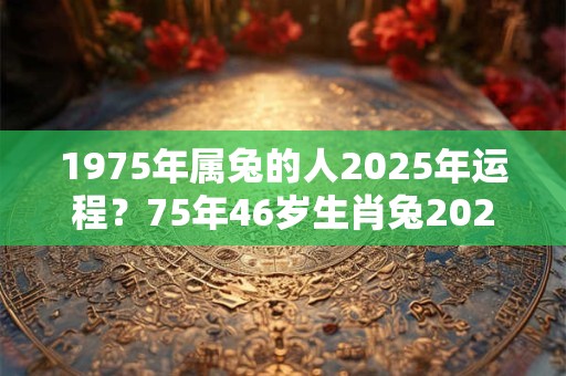 1975年属兔的人2025年运程？75年46岁生肖兔2025年运势