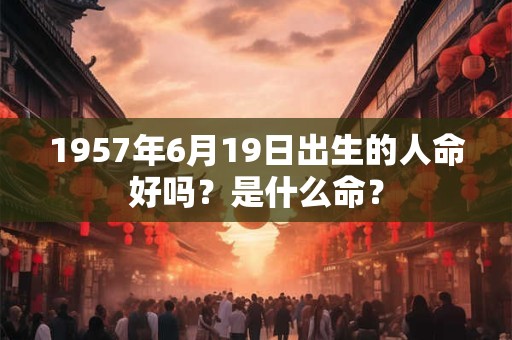 1957年6月19日出生的人命好吗？是什么命？