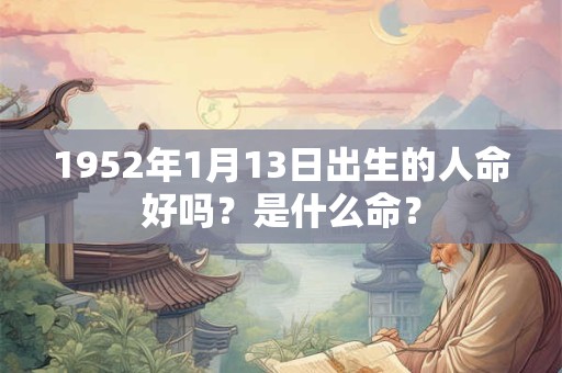 1952年1月13日出生的人命好吗？是什么命？