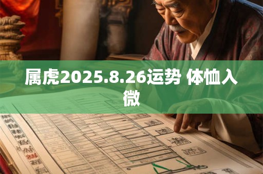 属虎2025.8.26运势 体恤入微