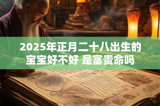 2025年正月二十八出生的宝宝好不好 是富贵命吗