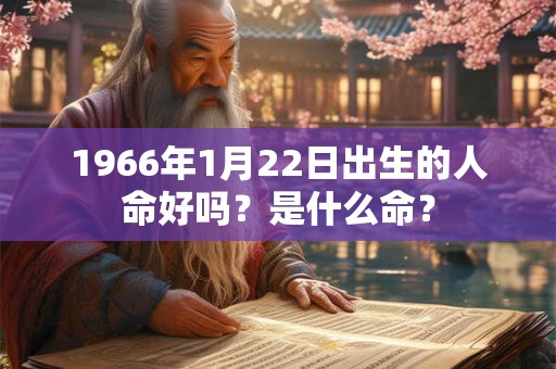1966年1月22日出生的人命好吗？是什么命？