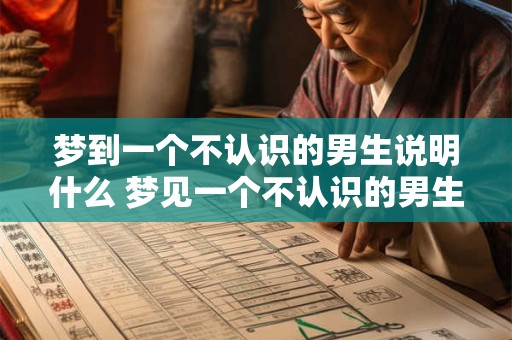 梦到一个不认识的男生说明什么 梦见一个不认识的男生是什么预兆