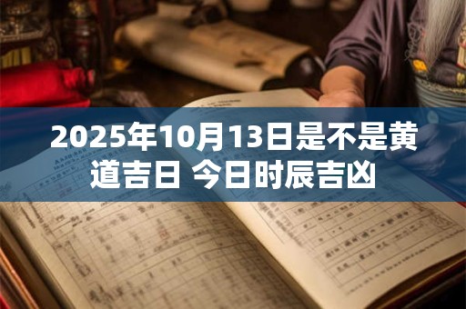 2025年10月13日是不是黄道吉日 今日时辰吉凶