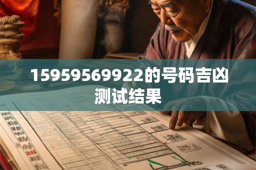 15959569922的号码吉凶测试结果