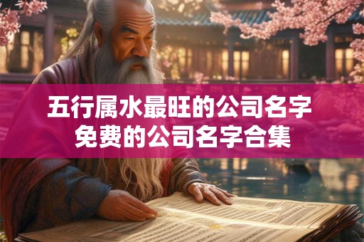 五行属水最旺的公司名字 免费的公司名字合集