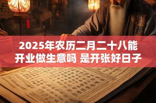 2025年农历二月二十八能开业做生意吗 是开张好日子吗