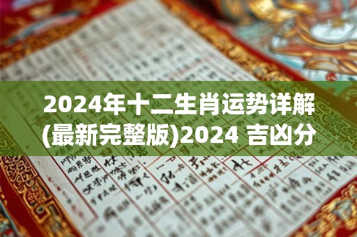 2024年十二生肖运势详解(最新完整版)2024 吉凶分析