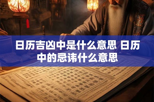 日历吉凶中是什么意思 日历中的忌讳什么意思