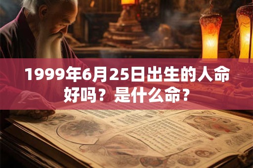 1999年6月25日出生的人命好吗？是什么命？
