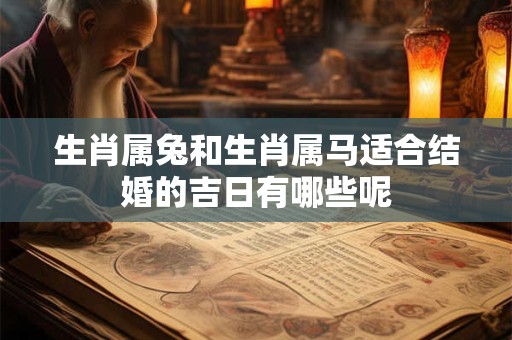 生肖属兔和生肖属马适合结婚的吉日有哪些呢