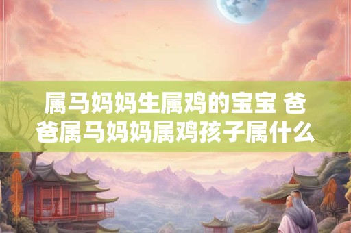 属马妈妈生属鸡的宝宝 爸爸属马妈妈属鸡孩子属什么好