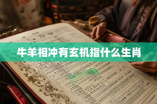 牛羊相冲有玄机指什么生肖