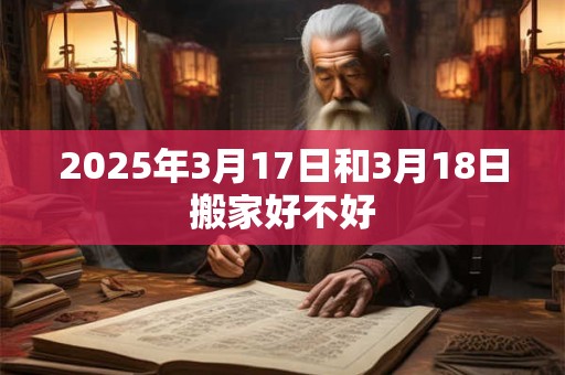 2025年3月17日和3月18日搬家好不好