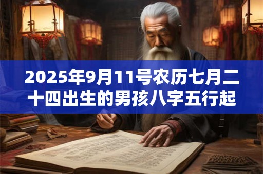 2025年9月11号农历七月二十四出生的男孩八字五行起名字
