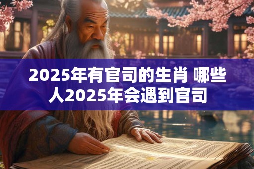 2025年有官司的生肖 哪些人2025年会遇到官司